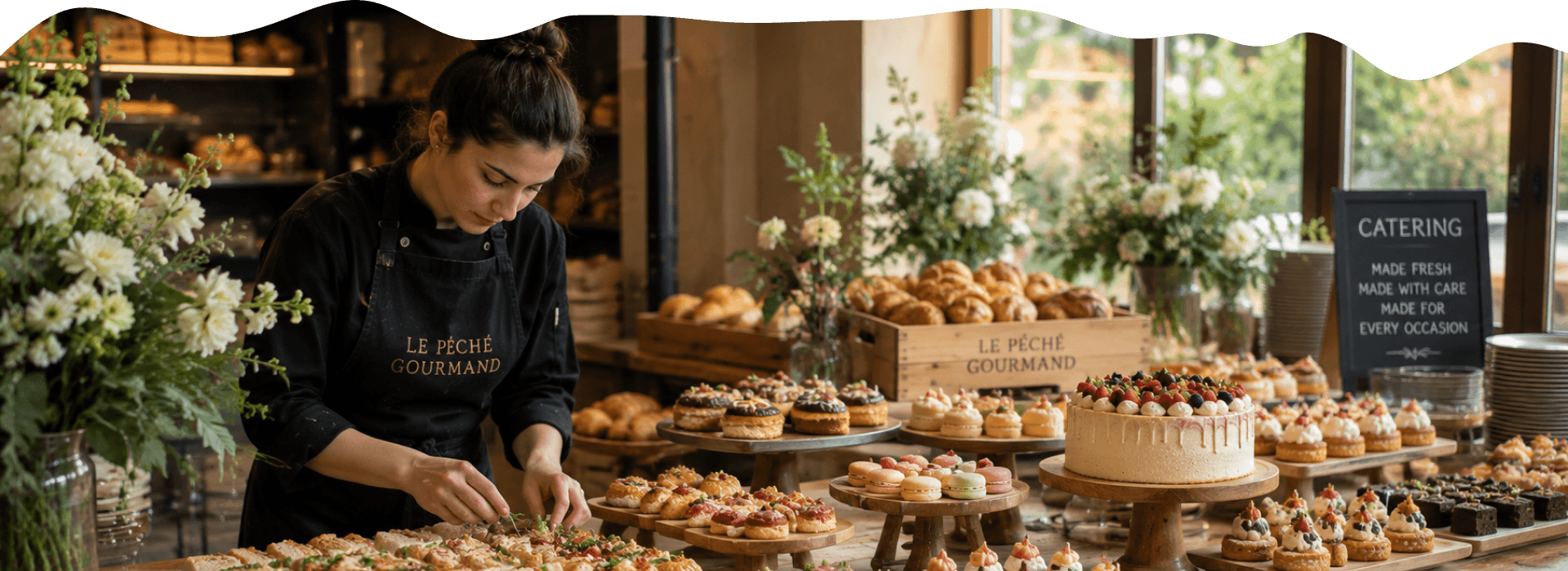 Le Péché Gourmand catering spread